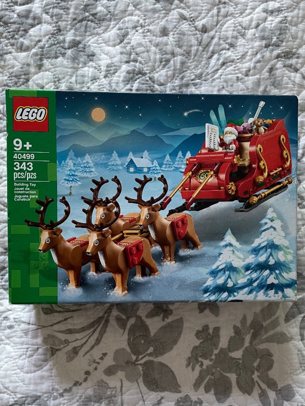 Brand New Unopened Santa’s Sleigh Lego Set Building Toy 40499 with 343 Pieces